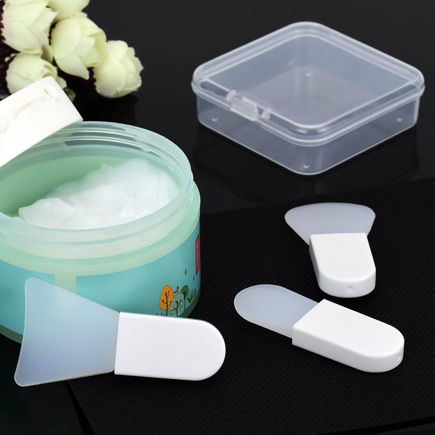 Face Mask Applicator Brushes Silicone Face Mask Brush Mini Makeup Spatula Portable Face Beauty Tools Set of 3 - Image 7